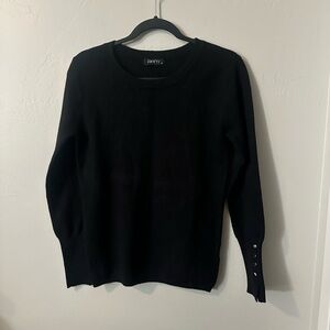Elegant Black Crew Neck Sweater